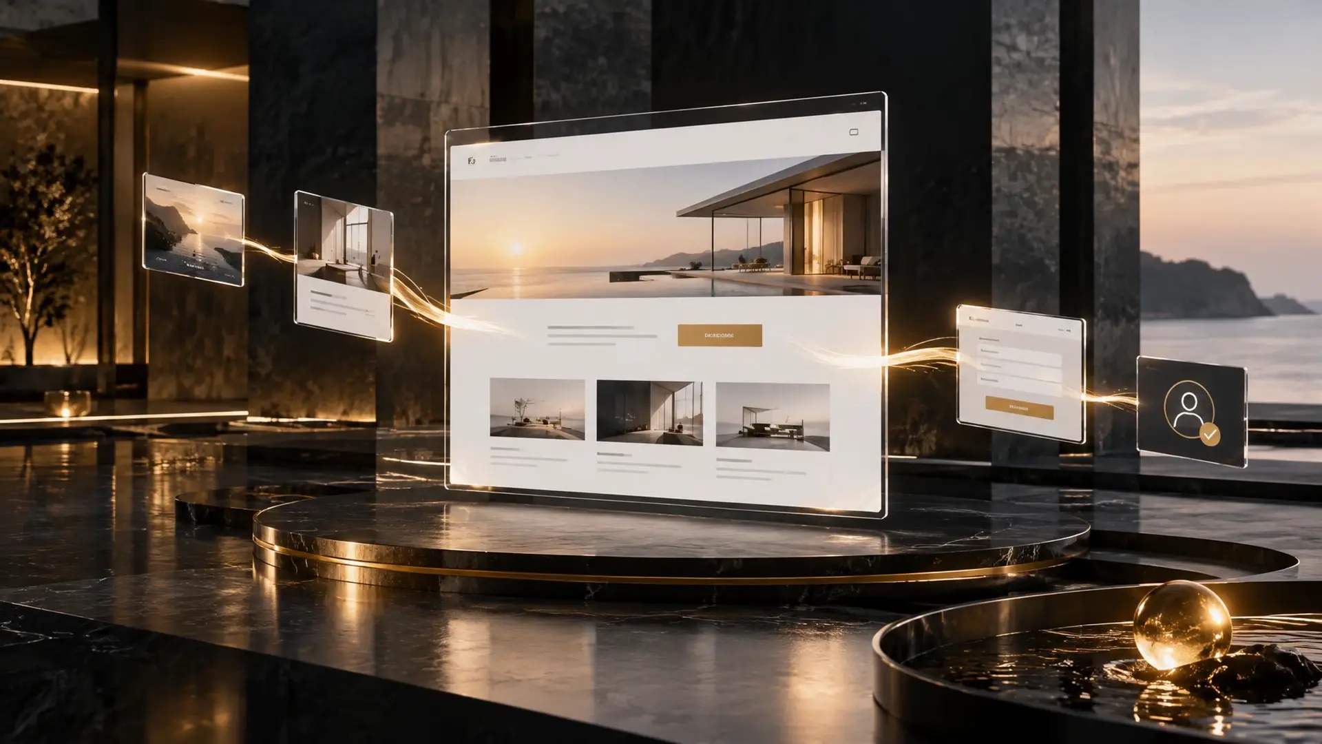 A digital landing experience guiding attention toward a qualified lead